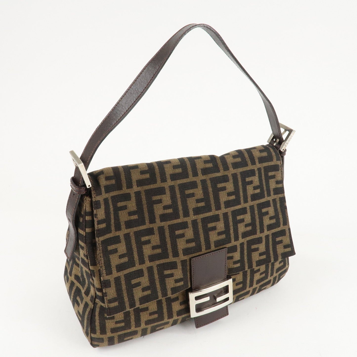 FENDI Zucca Mamma Baguette Vinyl Leather Shoulder Bag 26325  d