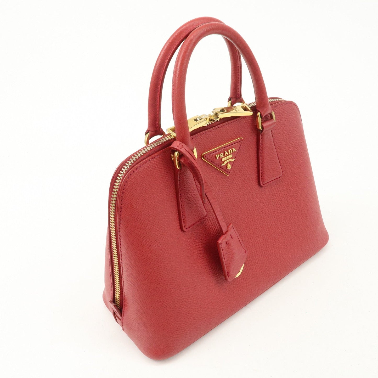PRADA Promenade Saffiano Leather 2Way Shoulder Bag Red BL0838  d