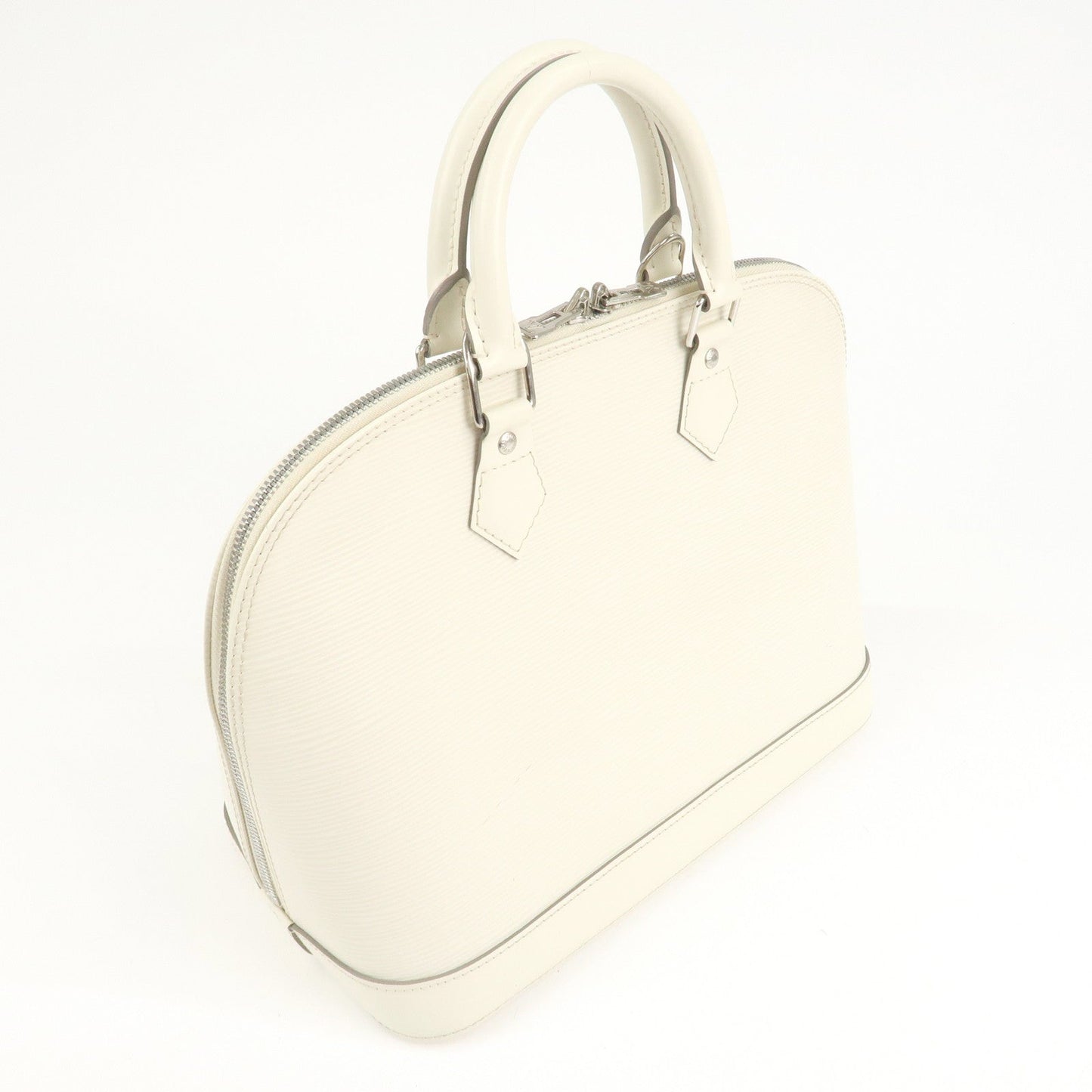 Louis Vuitton Epi Alma PM Hand Bag Ivoire Silver HDW M4030J  d