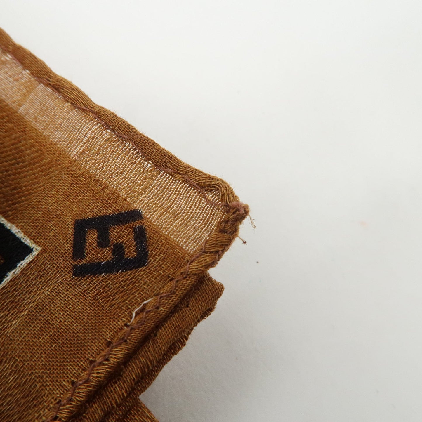 FENDI Set of 5 Cotton 100% Handkerchief Brown Beige Yellow White  d