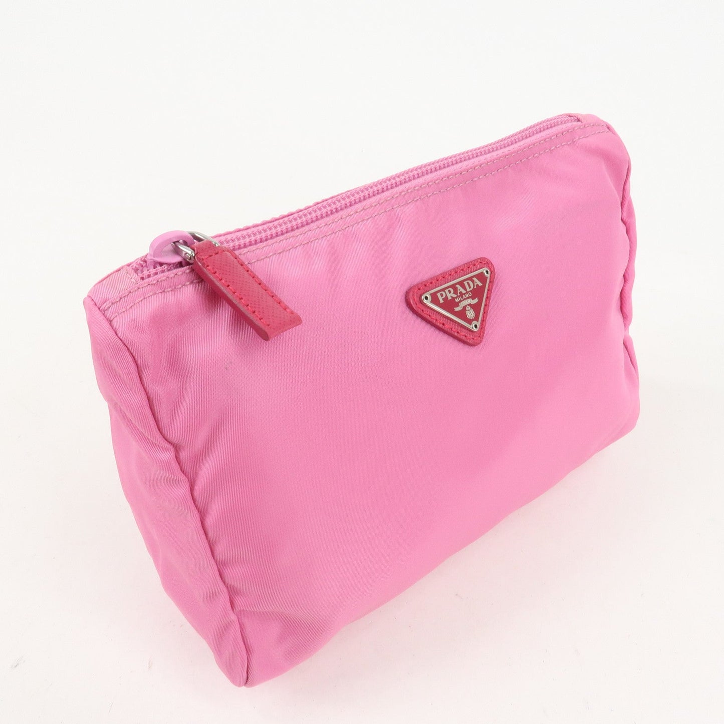 PRADA Nylon Saffiano Leather Pouch Begonia 1N0011  d