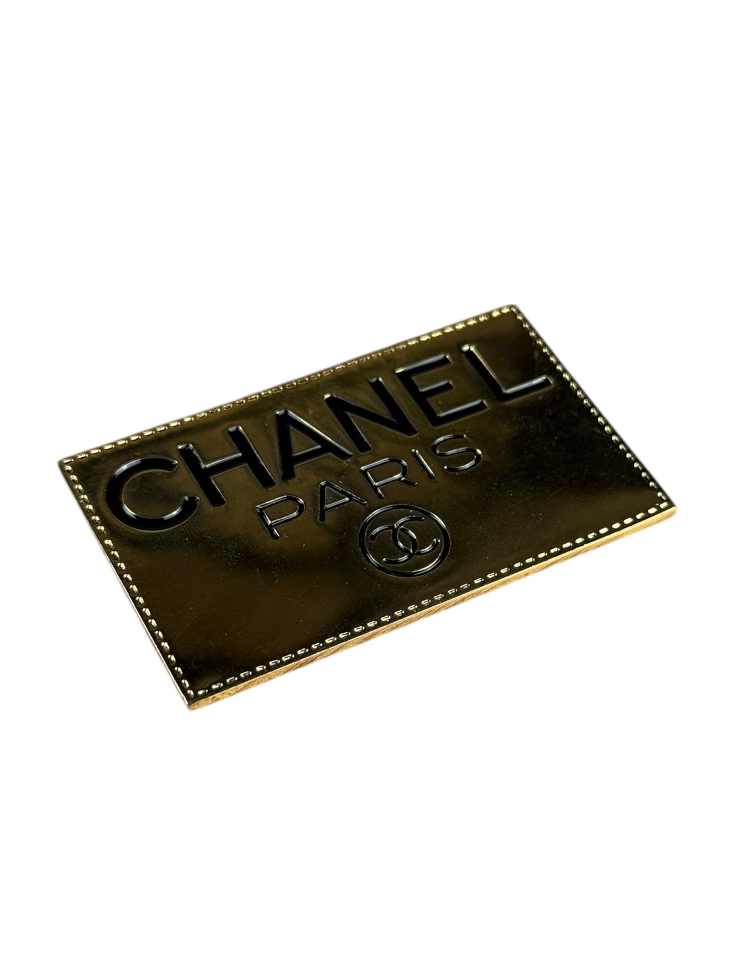Chanel   gold Plated Logo Brooch