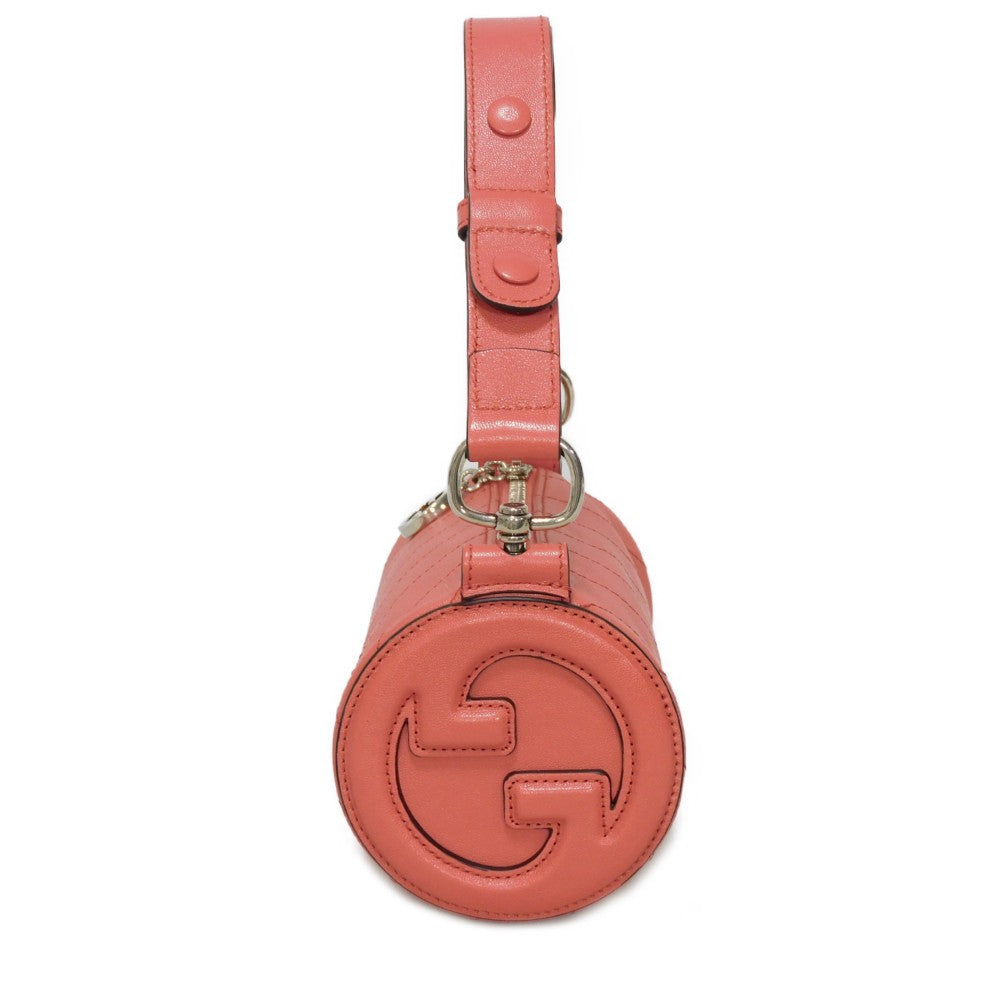 GUCCI Shoulder Bag 760170 AACPY 6701 Calf leather pink GG Charm RFID IC Chip Un d Interlocking G Blondie Mini Bag Women