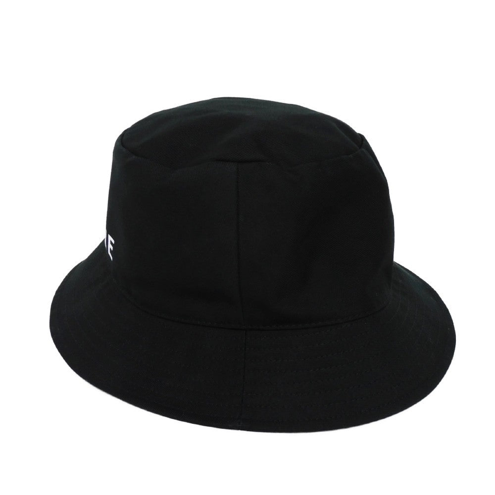 CELINE hat 2AU5B968P.38UB cotton black M 22.8" Gabardine White New logo logo bucket hat unisex(Unisex)
