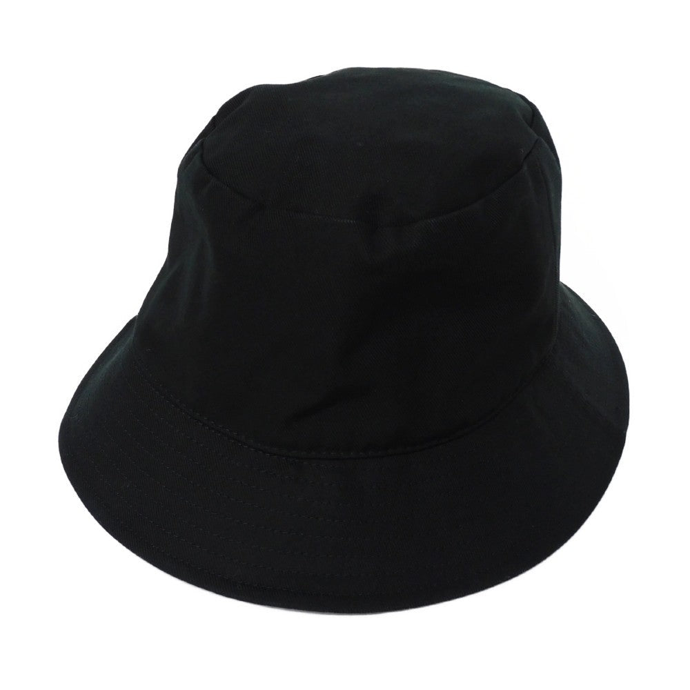 CELINE hat 2AU5B968P.38UB cotton black M 22.8" Gabardine White New logo logo bucket hat unisex(Unisex)