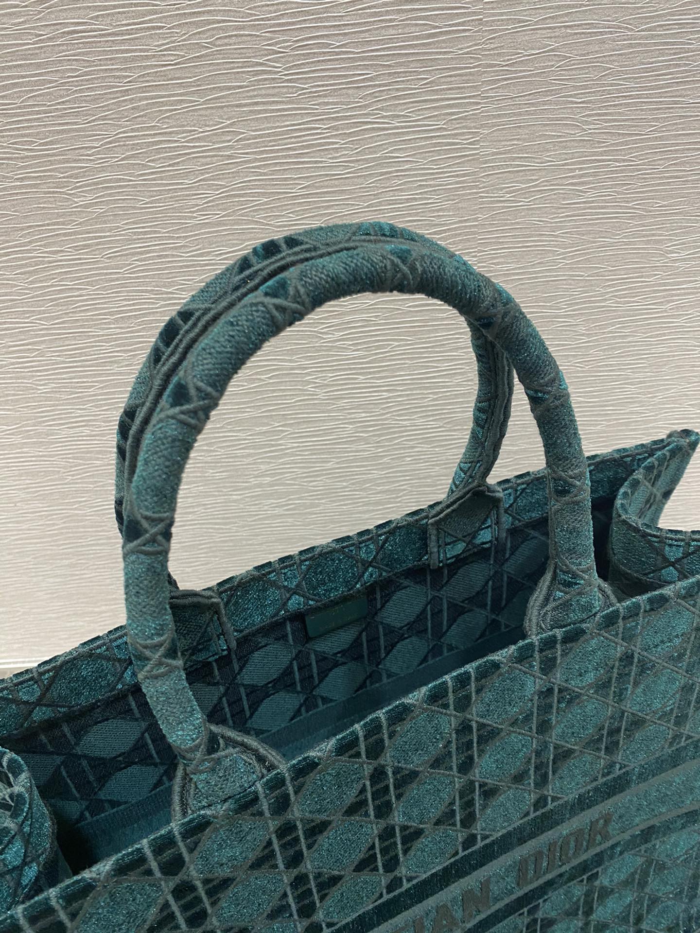 Top Quality Large Book Tote Bag Canvas Green For Women 42cm/16.5in CD