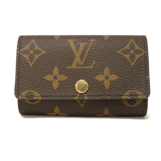 LOUIS VUITTON Key case Key holder  M62630 Monogram canvas x grain leather (embossed) Armagnac Current LV logo flower 6-row brown new RFID IC chip Monogram Multicles 6 unisex(Unisex)