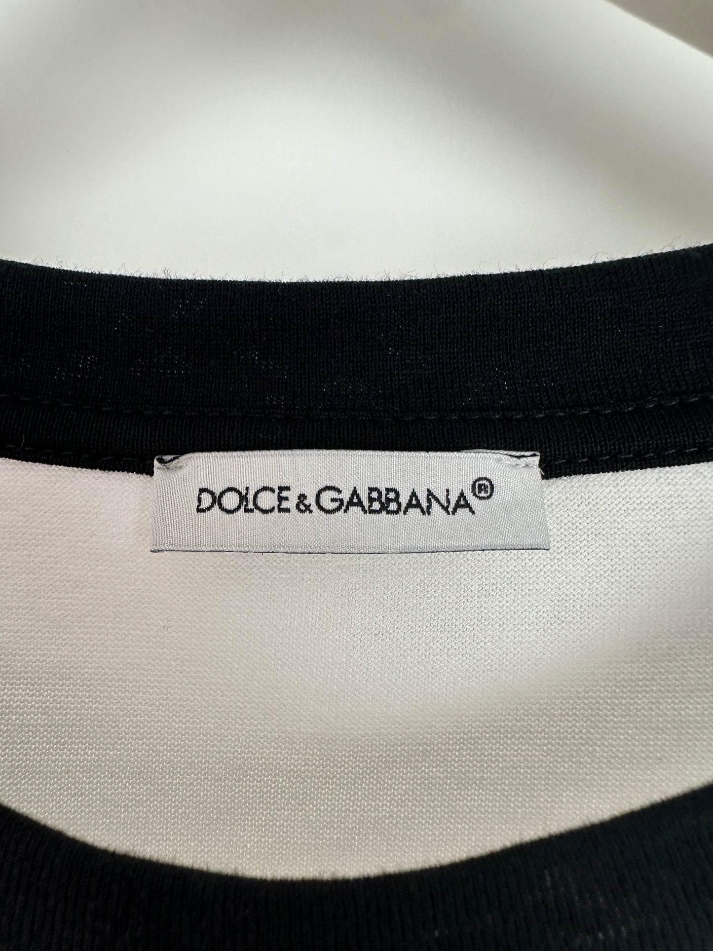 Dolce & Gabbana White Multi-Coloured Crystal DG Logo T-Shirt Size XS (UK 4-6)