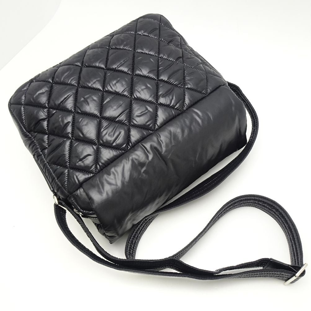 Chanel Coco Coon Shoulder Bag Nylon Black