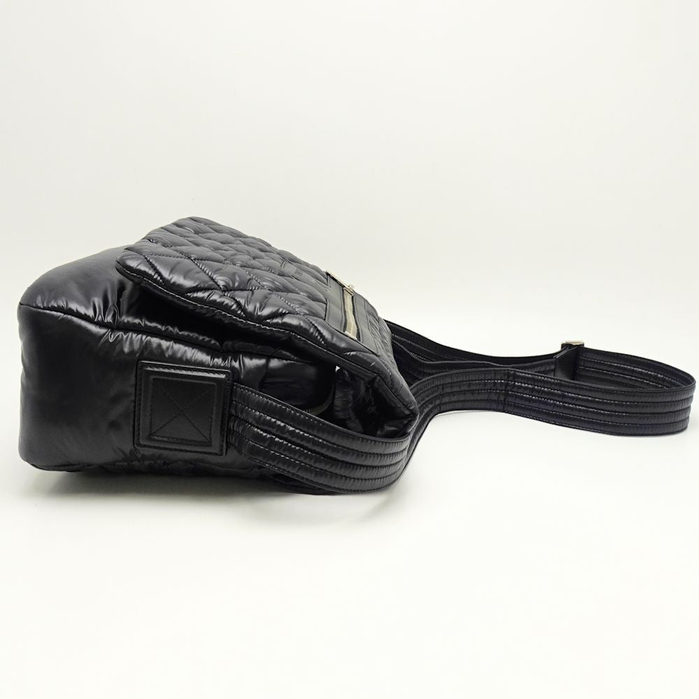 Chanel Coco Coon Shoulder Bag Nylon Black