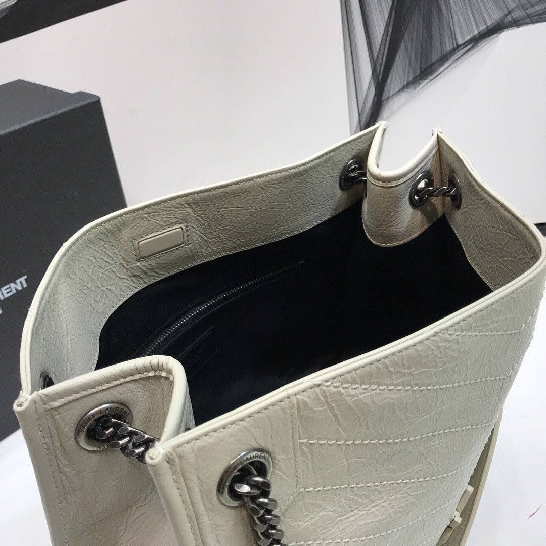 YSSL Niki Medium Shopping Bag White For Women 12in/32cm YSL 