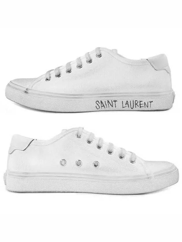 Luxury Saint Laurent Trending 2025 Women's Malibu Canvas Low Top Sneakers White