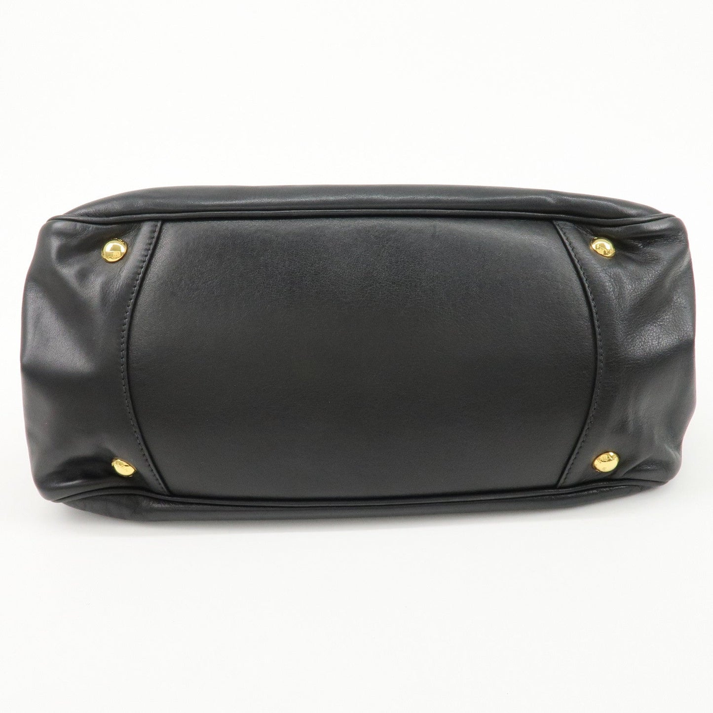 PRADA Leather Ribbon 2way Bag Hand Bag Black BN2244  d