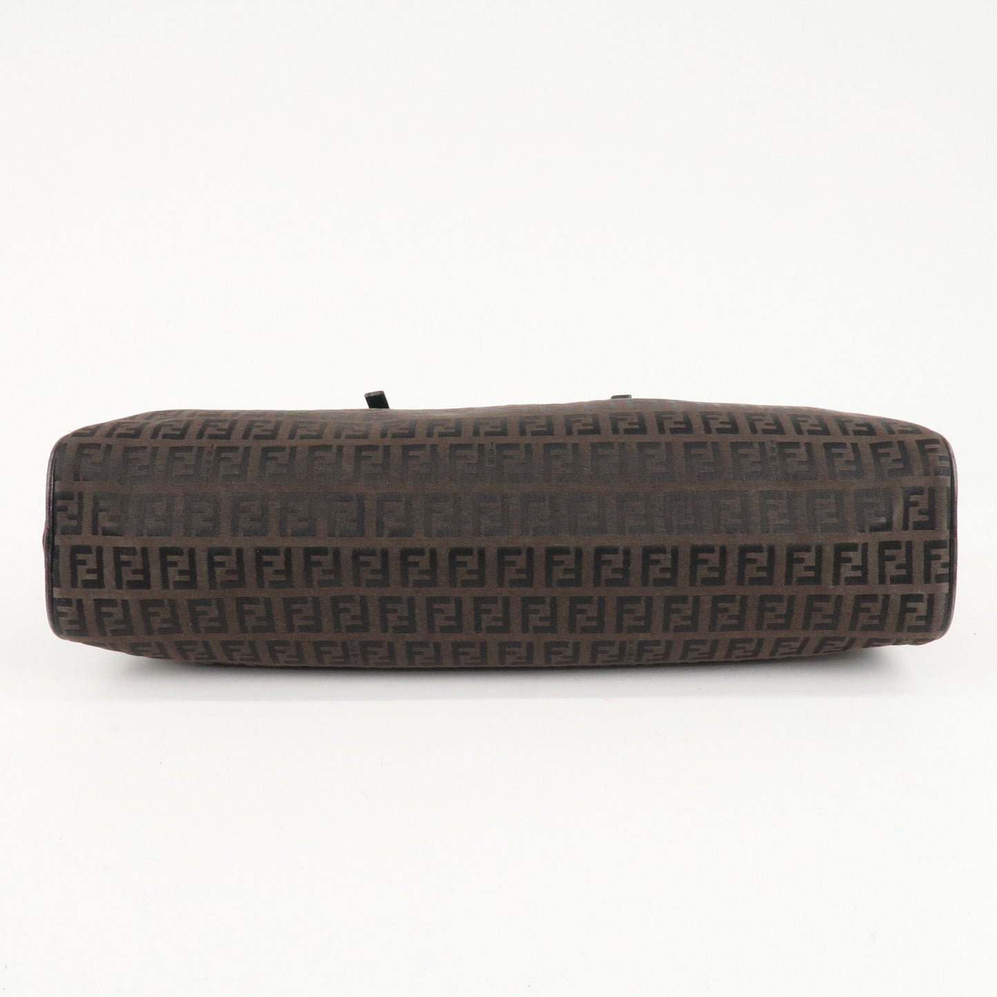 FENDI Zucchino Canvas Leather Hand Bag Brown Black 8BL006  d