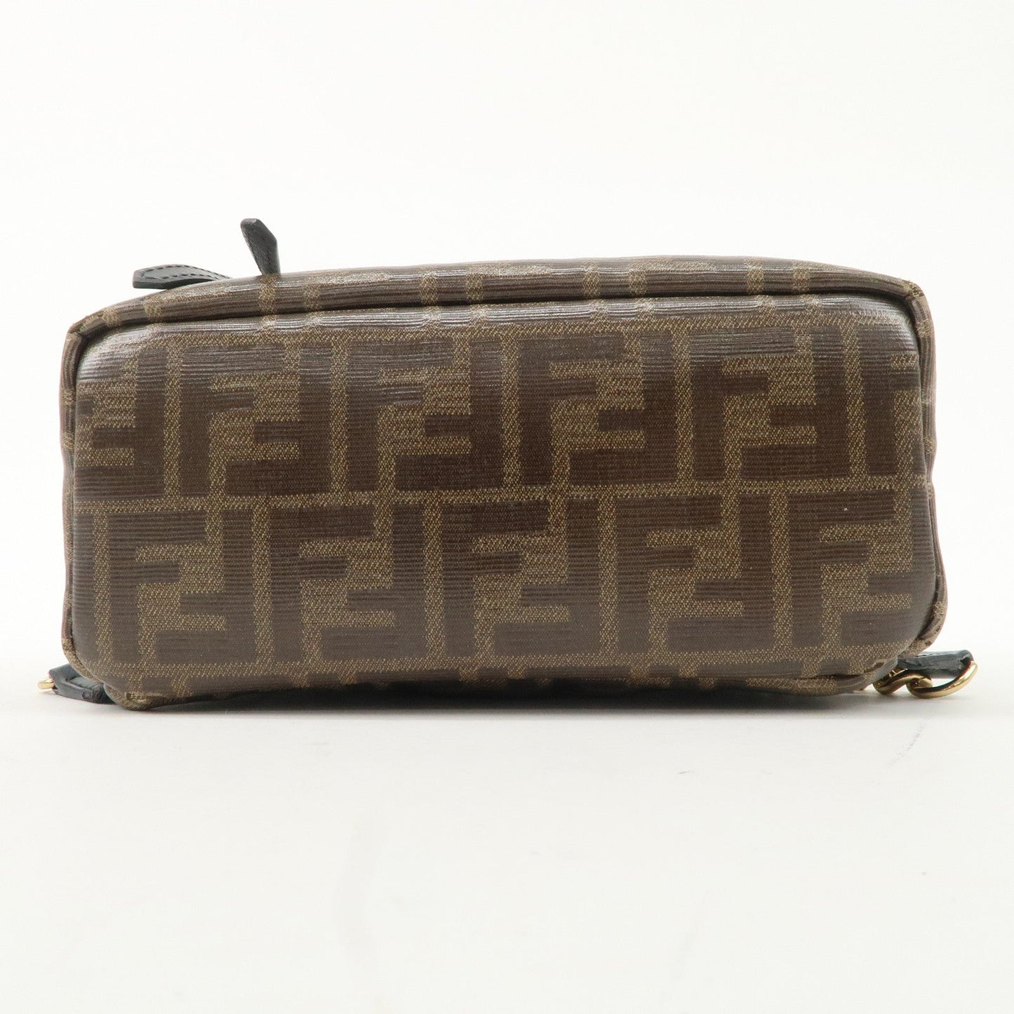 FENDI Zucca Print PVC Leather Chain Backpack Brown 8BZ038  d