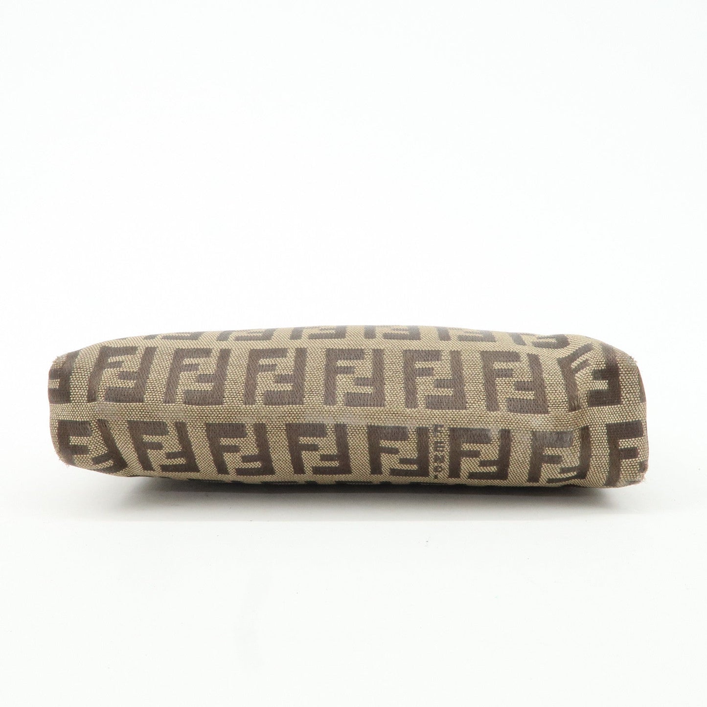 FENDI Zucchino Canvas Mini Pouch Beige Dark Brown 7N0003  d