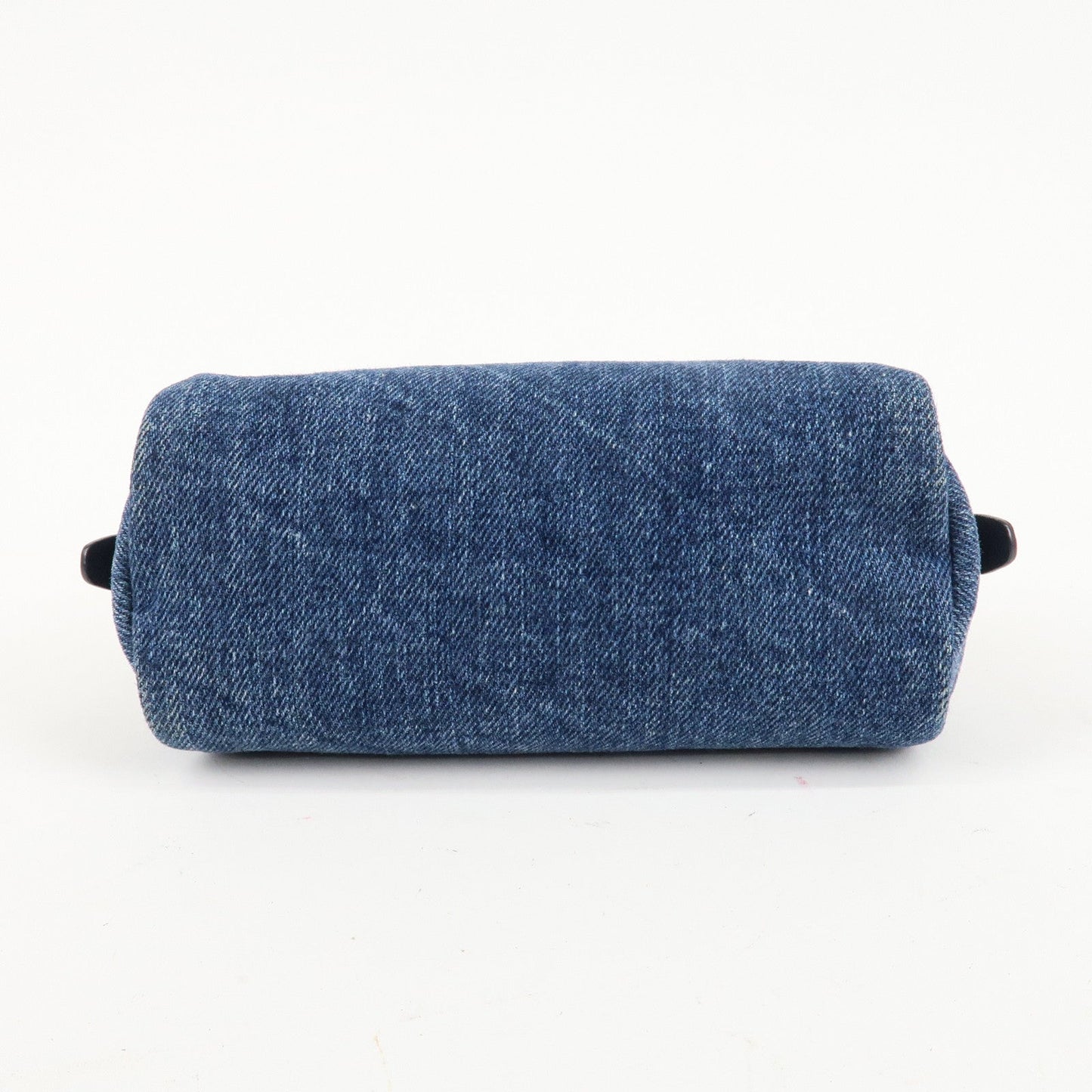PRADA Logo Canvas Leather Pouch Cosmetic Pouch Blue 1NA175  d