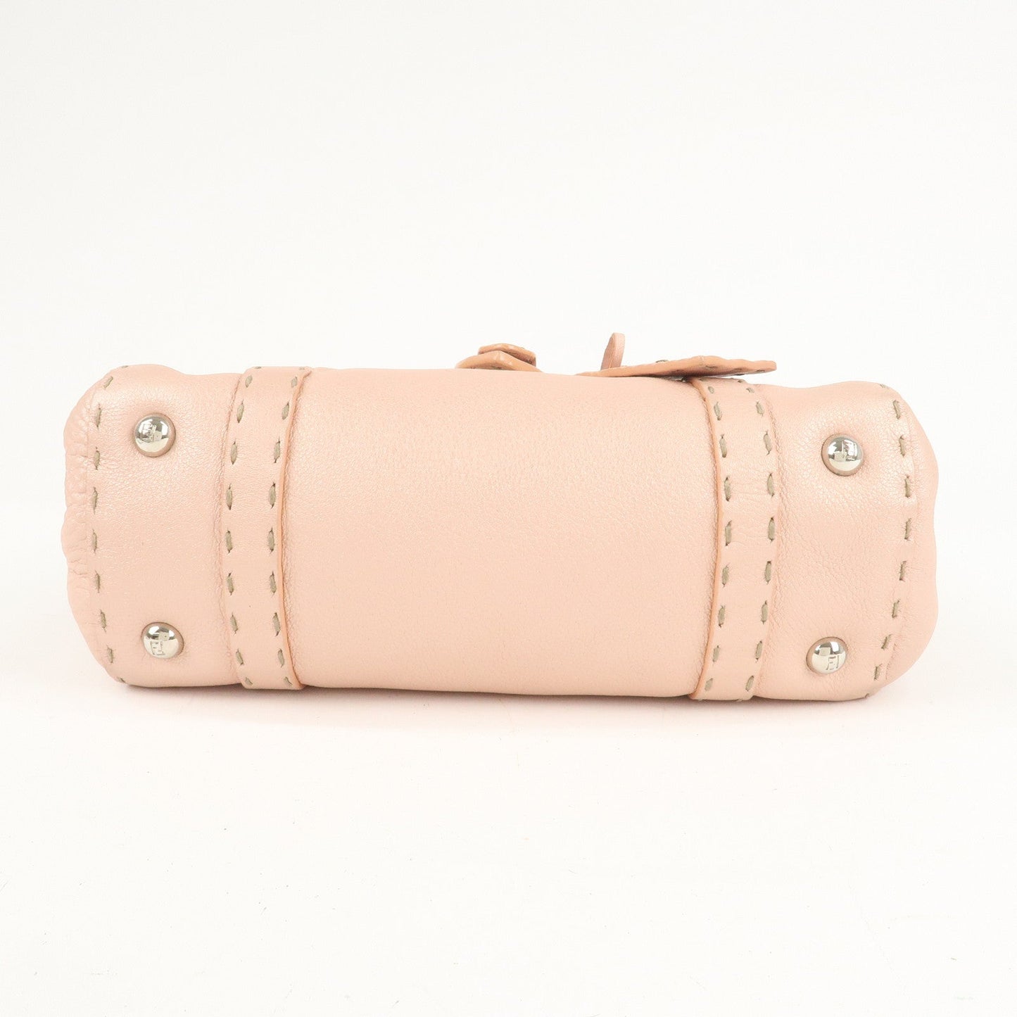 FENDI Selleria Leather Mini Linda Hand Bag Pink 8BR486  d