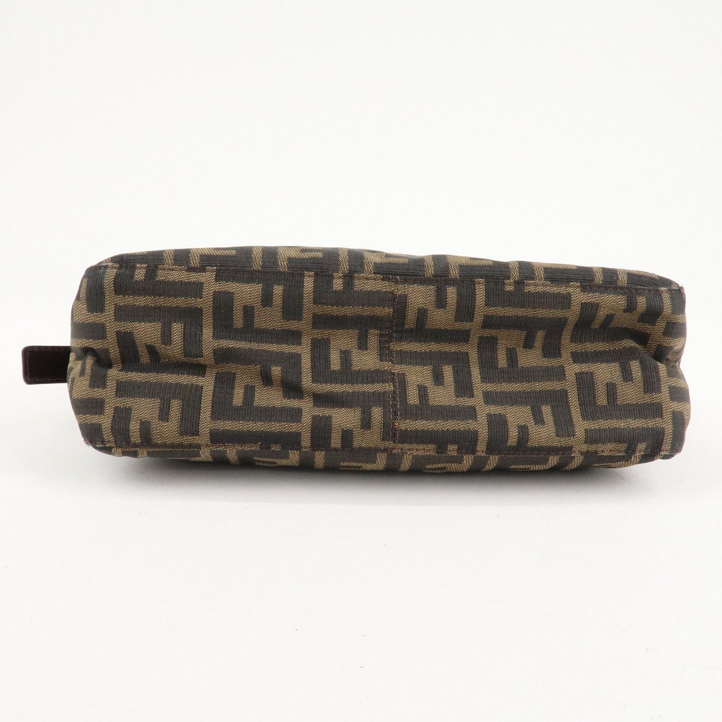 FENDI Zucca Canvas Leather Shoulder Bag Brown Black 26566  d