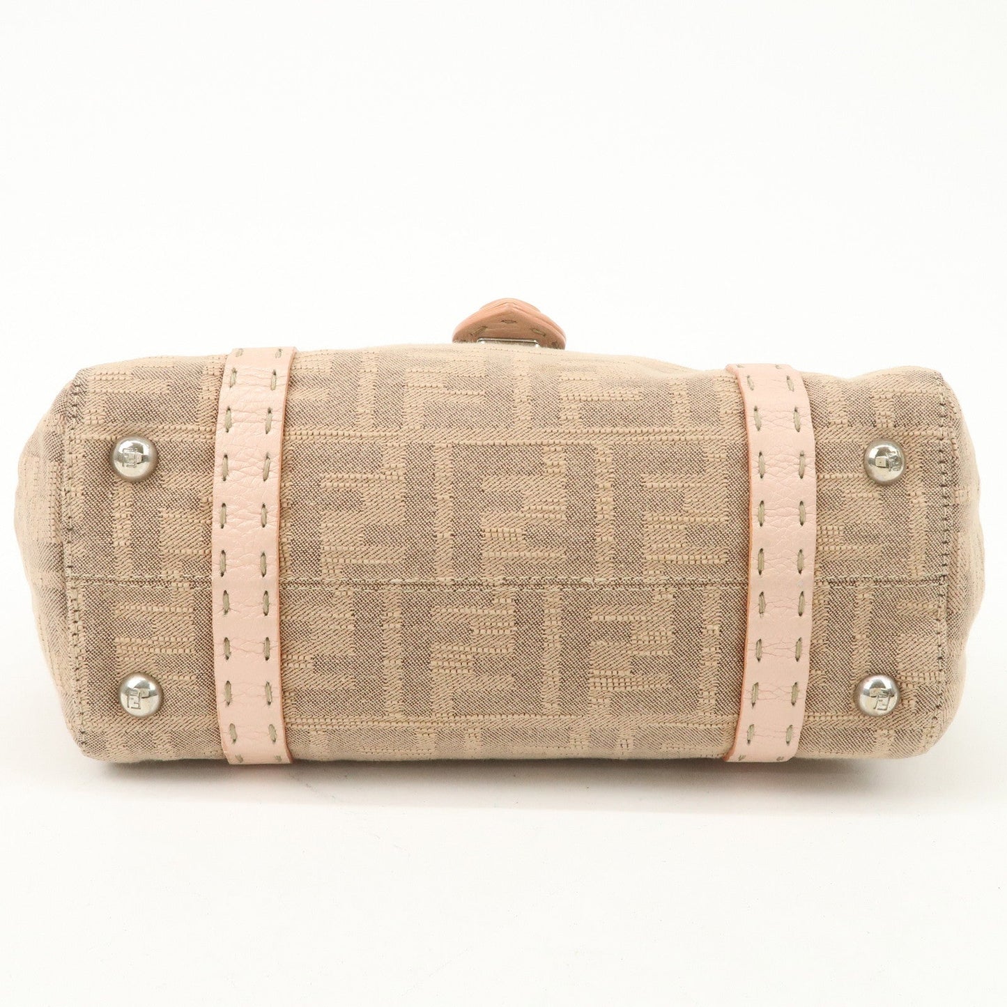 FENDI Zucca Selleria Leather Mini Linda Hand Bag Pink 8BR486  d