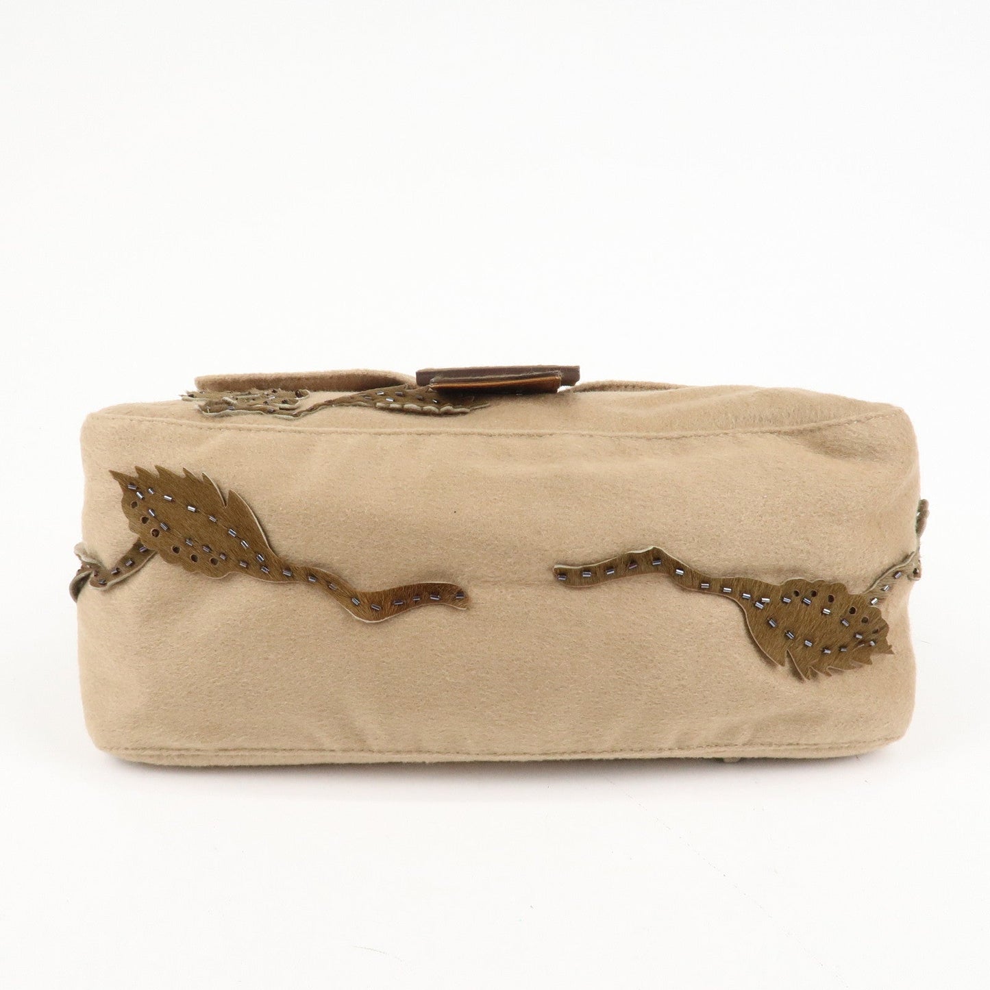 FENDI Mamma Baguette Wool Unborn Calf Shoulder Bag 26325  d
