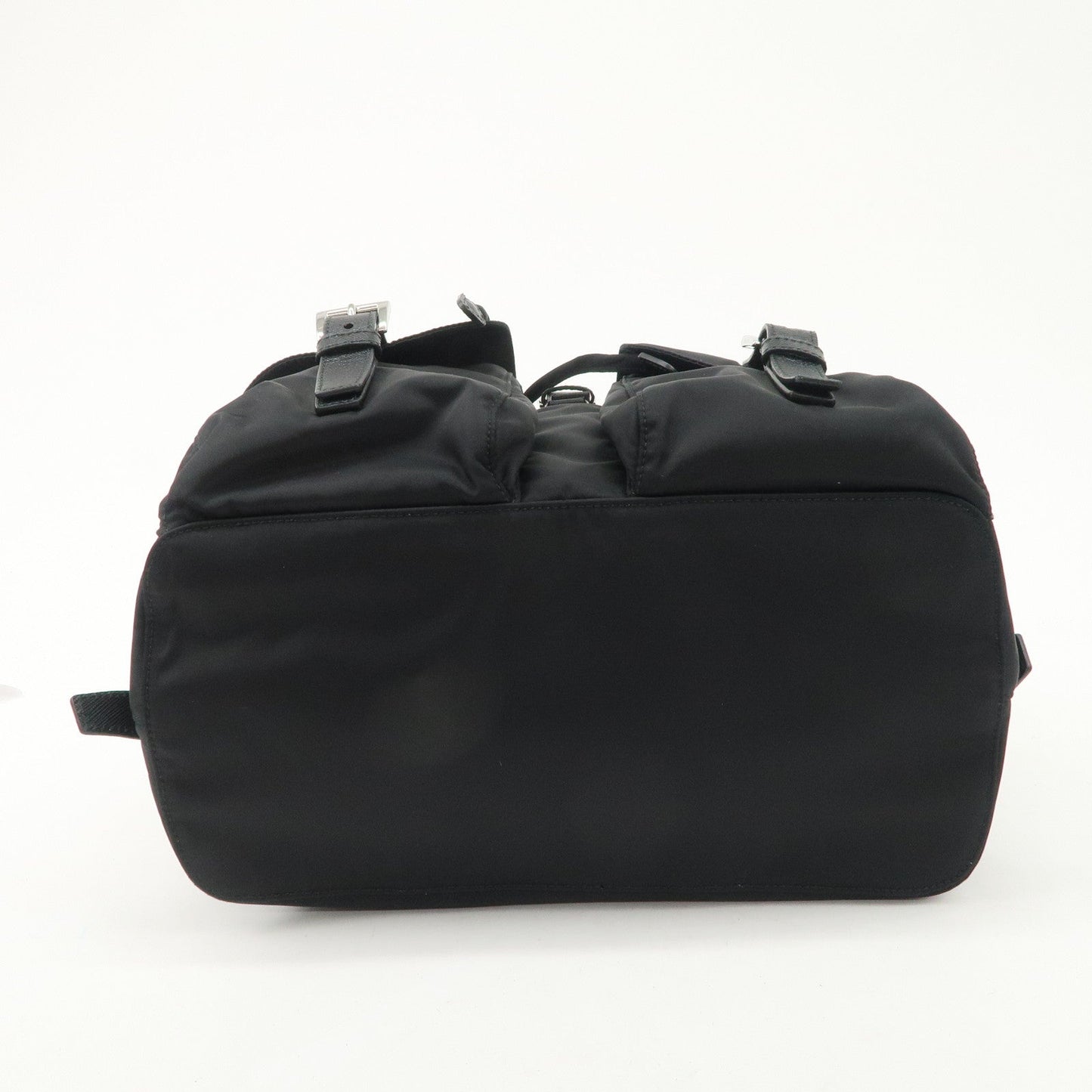PRADA Re-Nylon Triangle Logo Nylon Leather Back Pack NERO 1BZ811  d