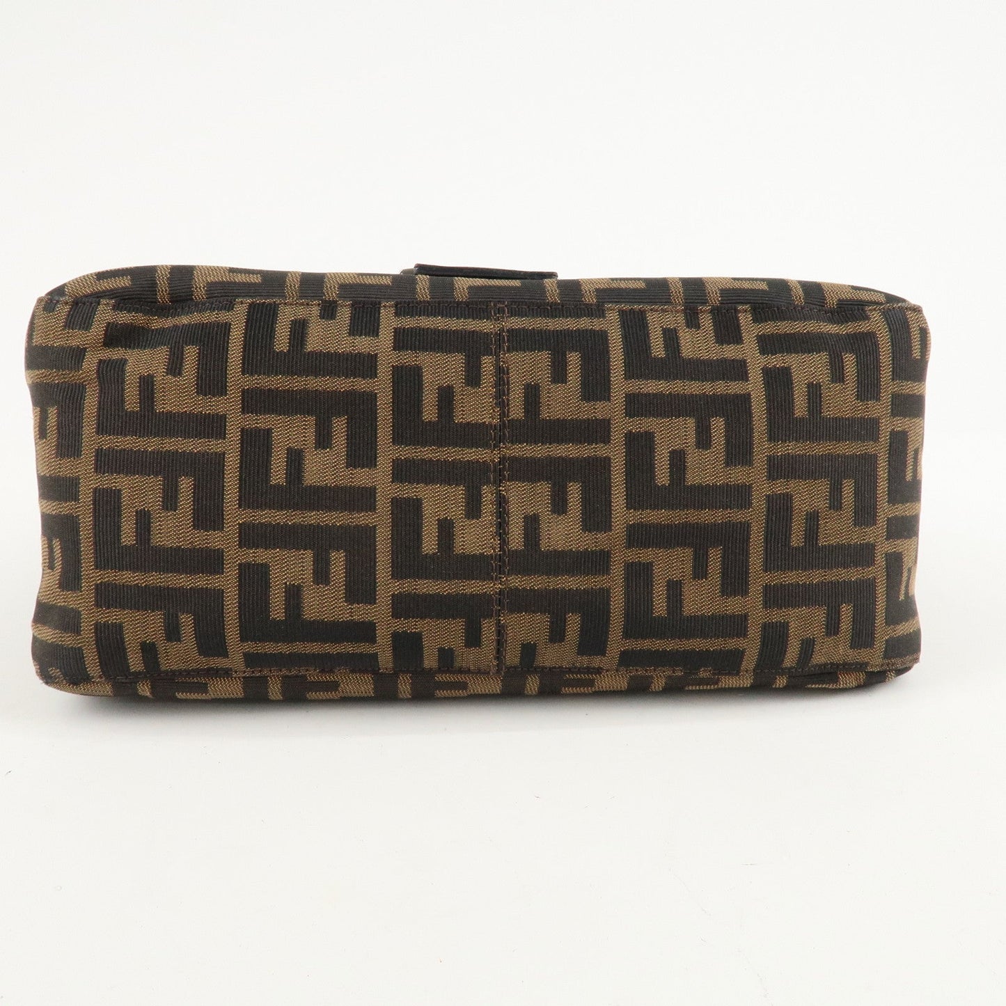 FENDI Mamma Baguette Zucca Canvas Shoulder Bag Brown Black 26325  d