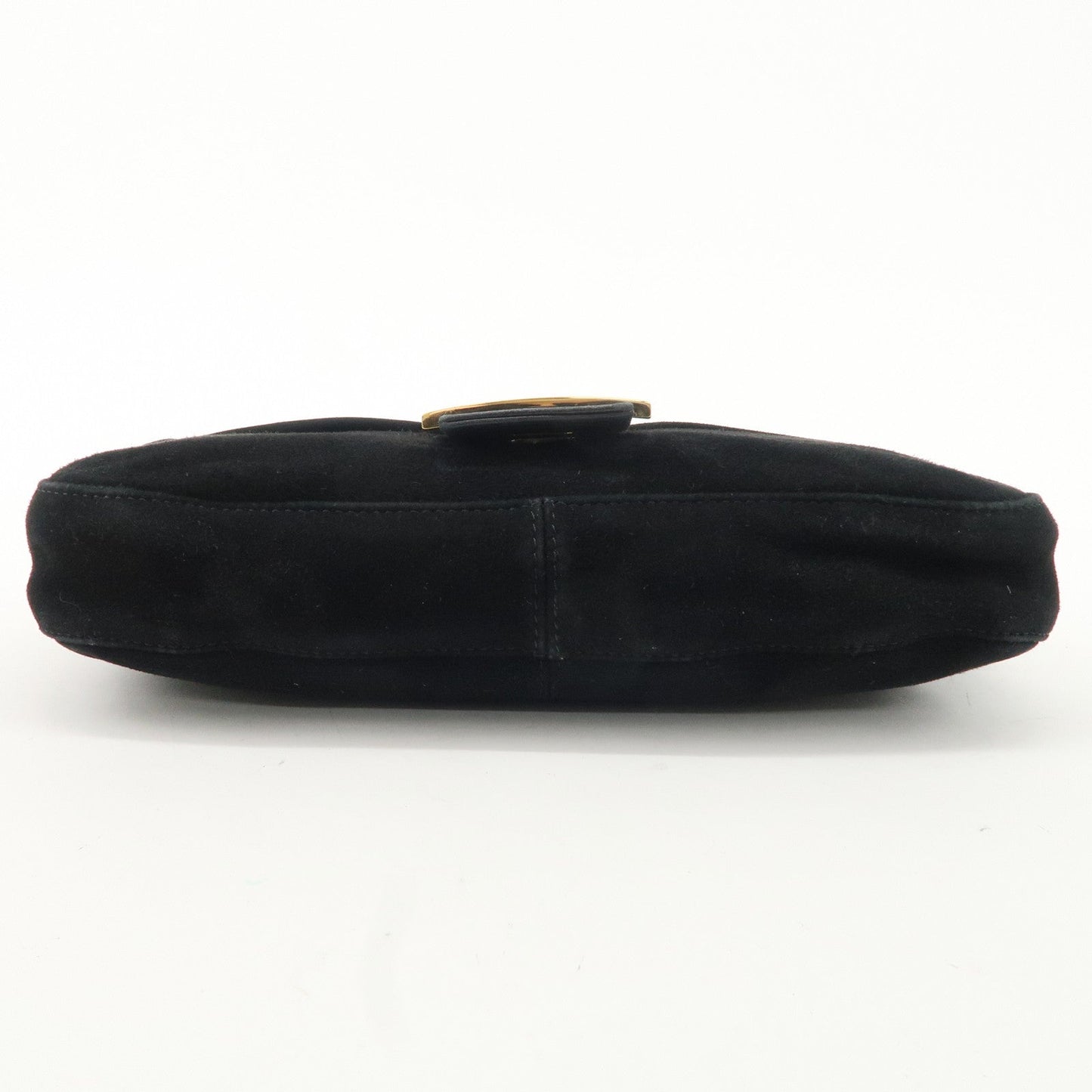 FENDI Mamma Bucket Suede Leather Shoulder Bag Black 26424  d
