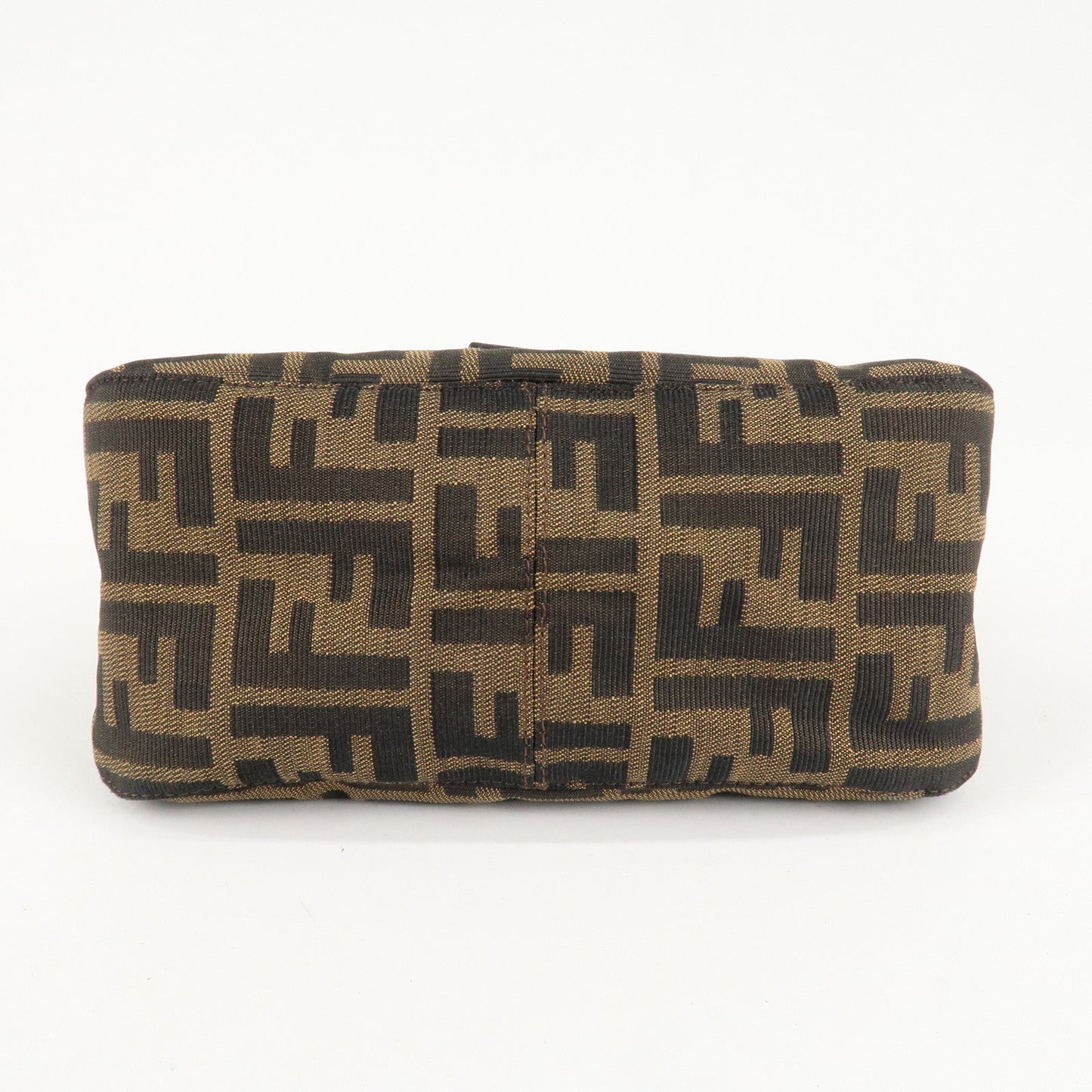 FENDI Mini Mamma Baguette Zucca Shoulder Bag Black Brown 8BR180  d