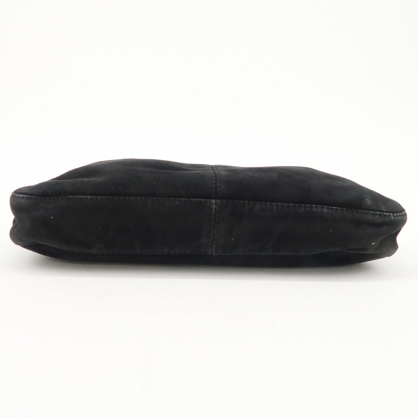 FENDI Suede Leather Shoulder Bag Black 26569  d
