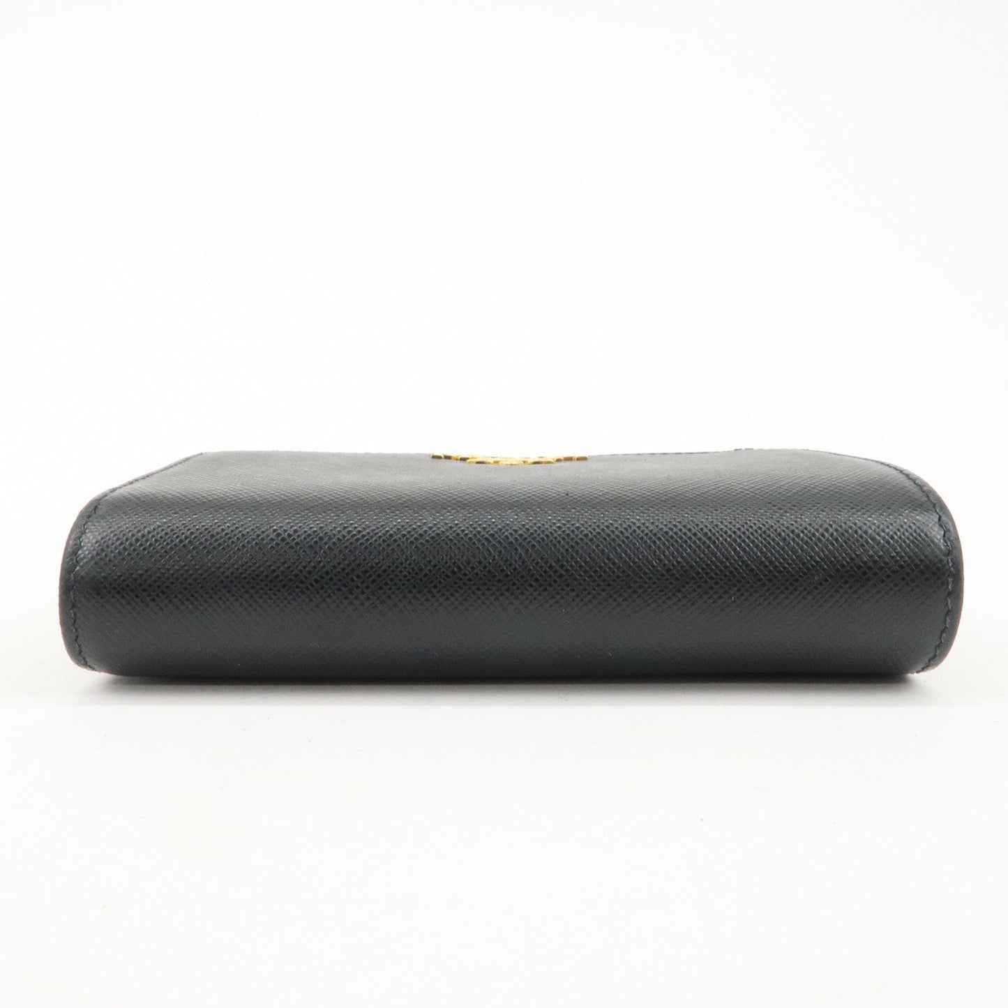PRADA Saffiano Leather Bi-Fold Wallet Purse Black 1ML225  d