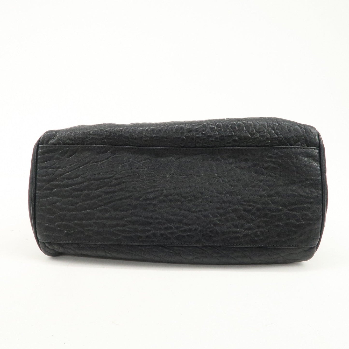 FENDI Ethnico Zucca Canvas Leather Shoulder Bag Black 8BN157  d
