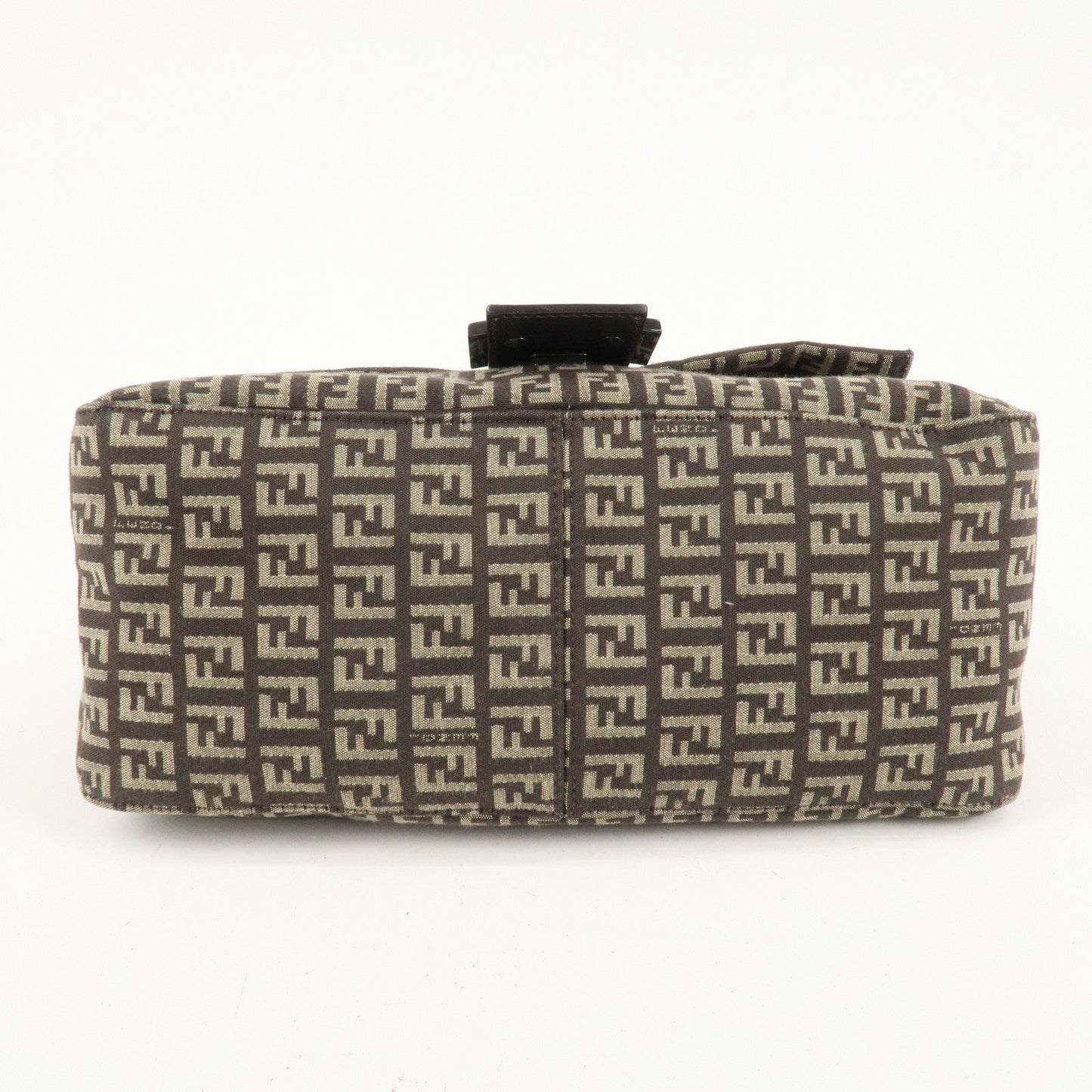 FENDI Mamma Bucket Zucchino Canvas Leather Shoulder Bag 8BR001  d