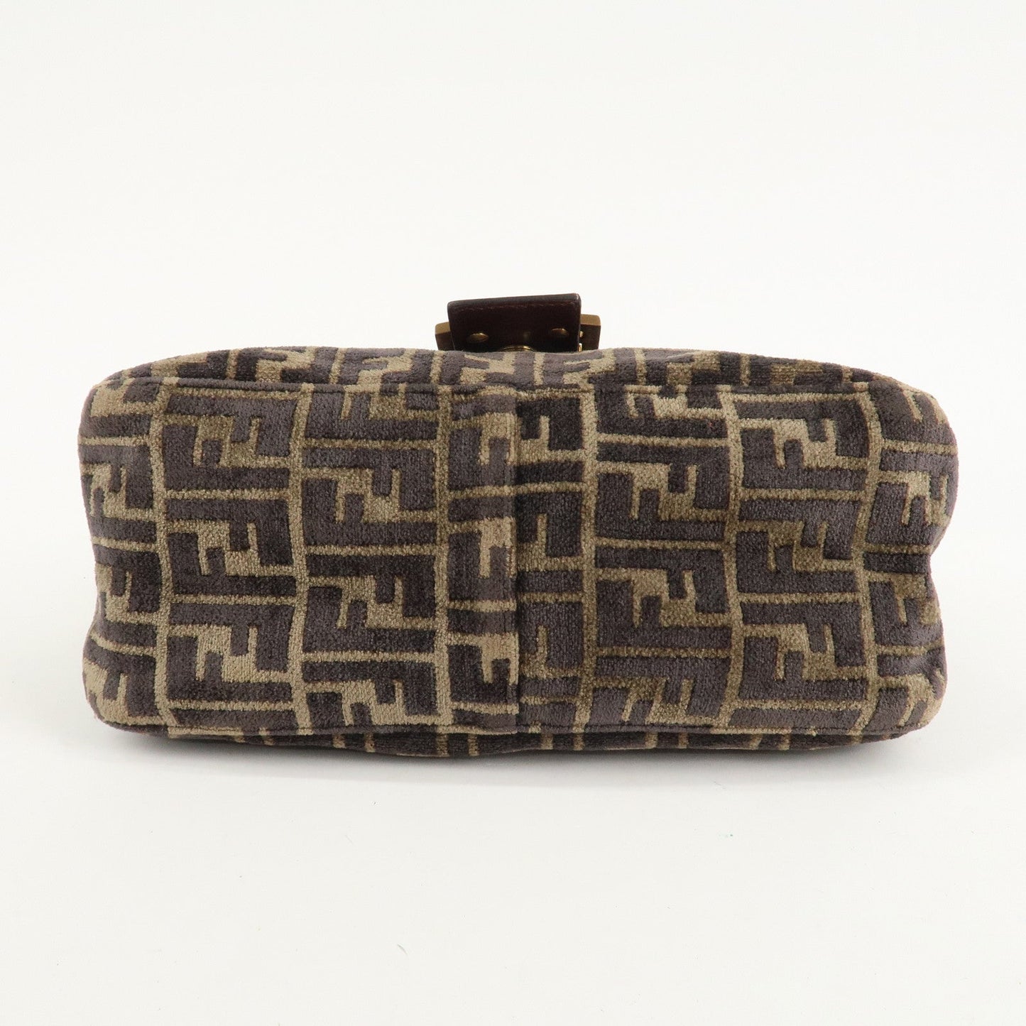 FENDI Mamma Baguette Zucca Pile Leather Shoulder Bag 8BR001  d