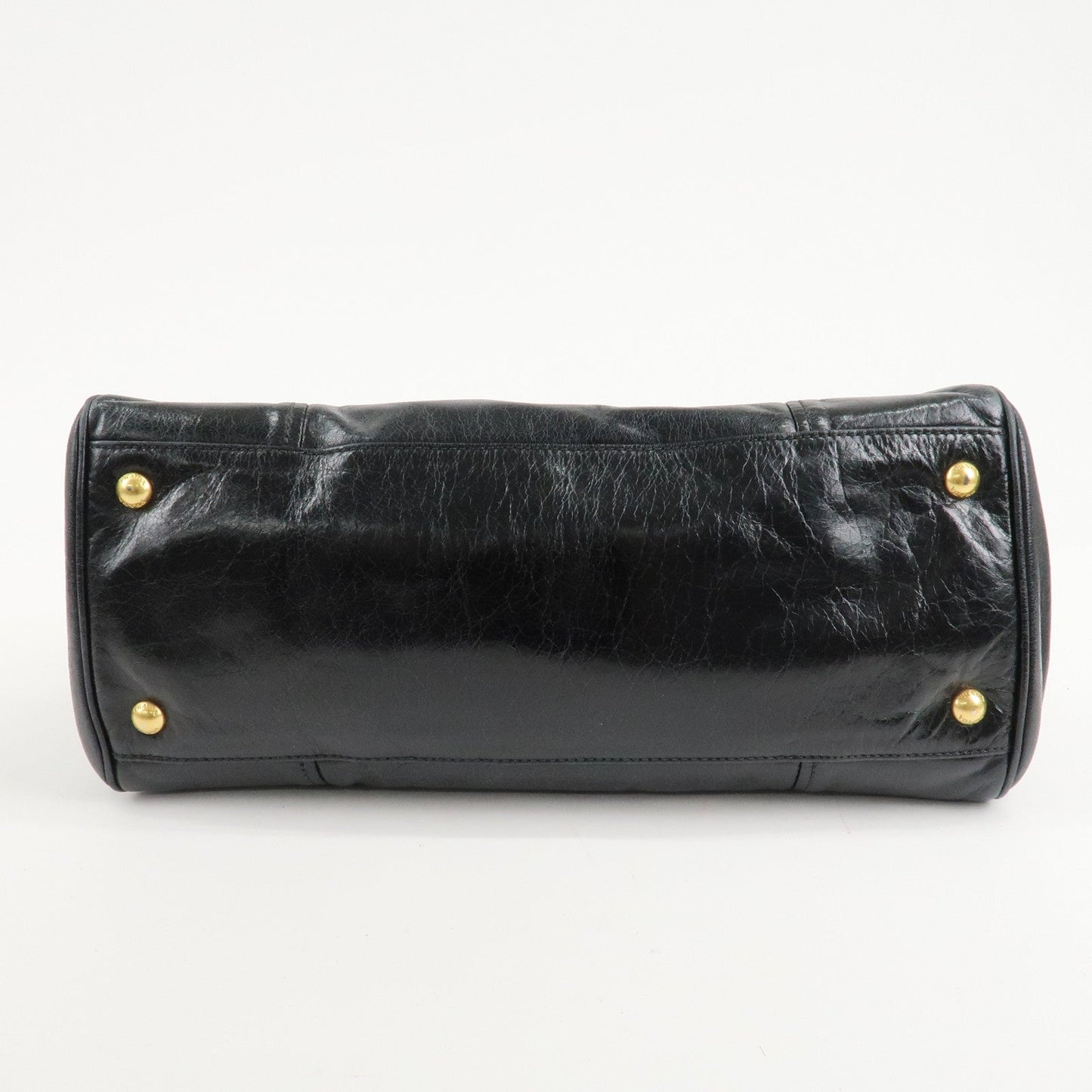 PRADA Leather 2Way Hand Bag Shoulder Bag Black BN2324  d