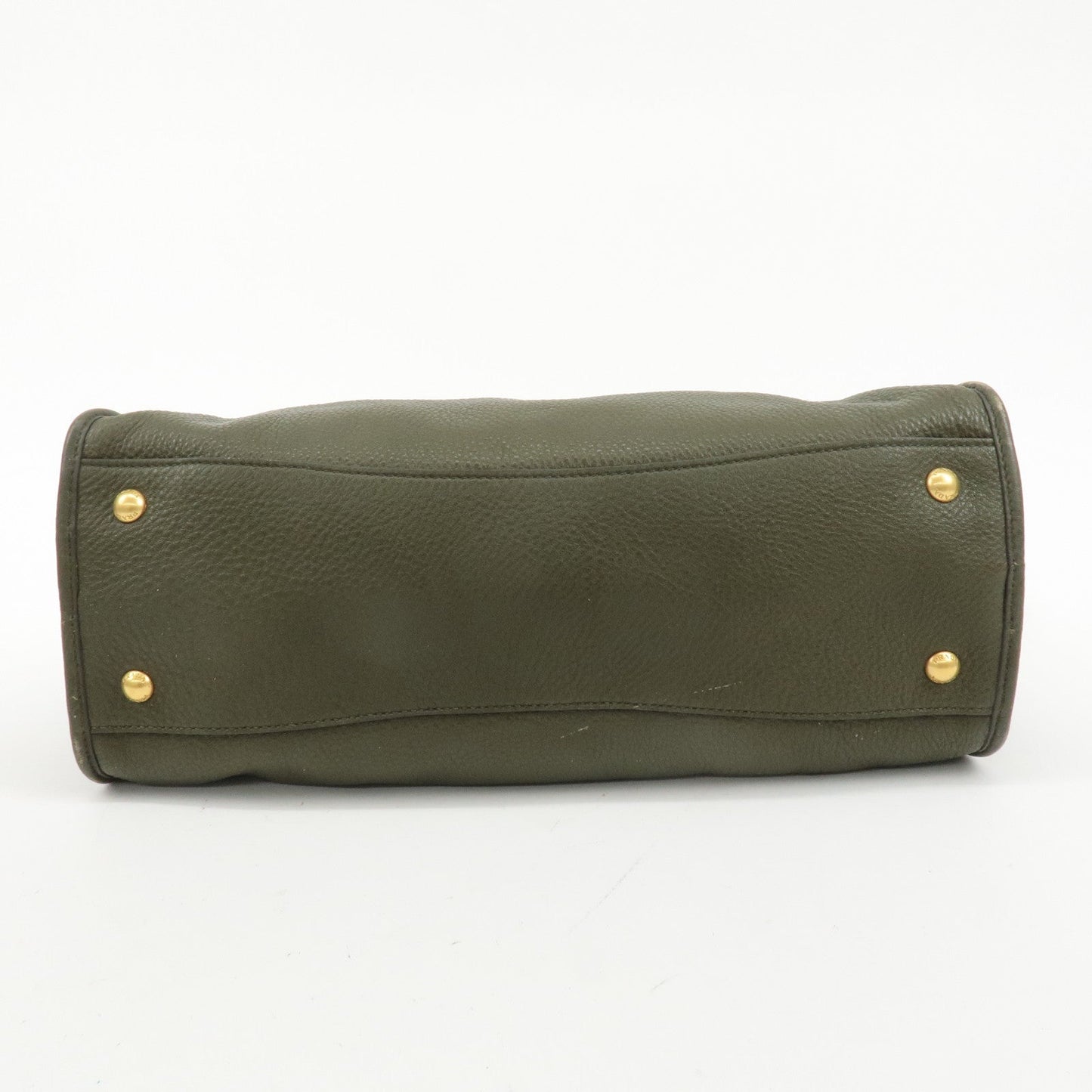 PRADA Leather 2Way Bag Hand Bag Shoulder Bag Khaki BL0805  d