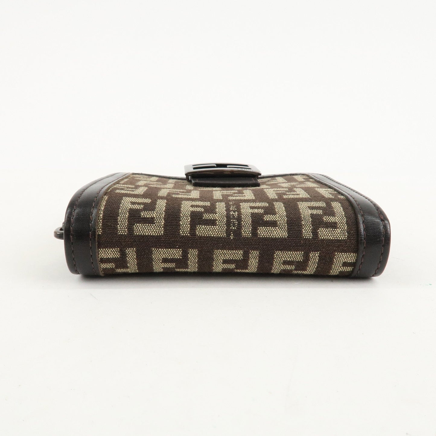 FENDI Zucchino Canvas Leather Zippy Around Bi-fold Wallet  d