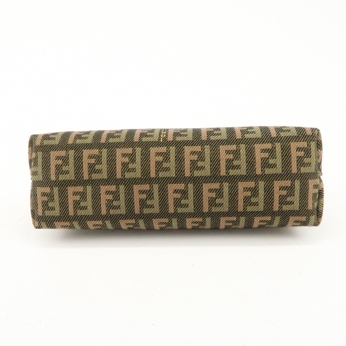 FENDI Zucca Canvas Leather Pouch Mini Bag Khaki Brown 7N0037  d