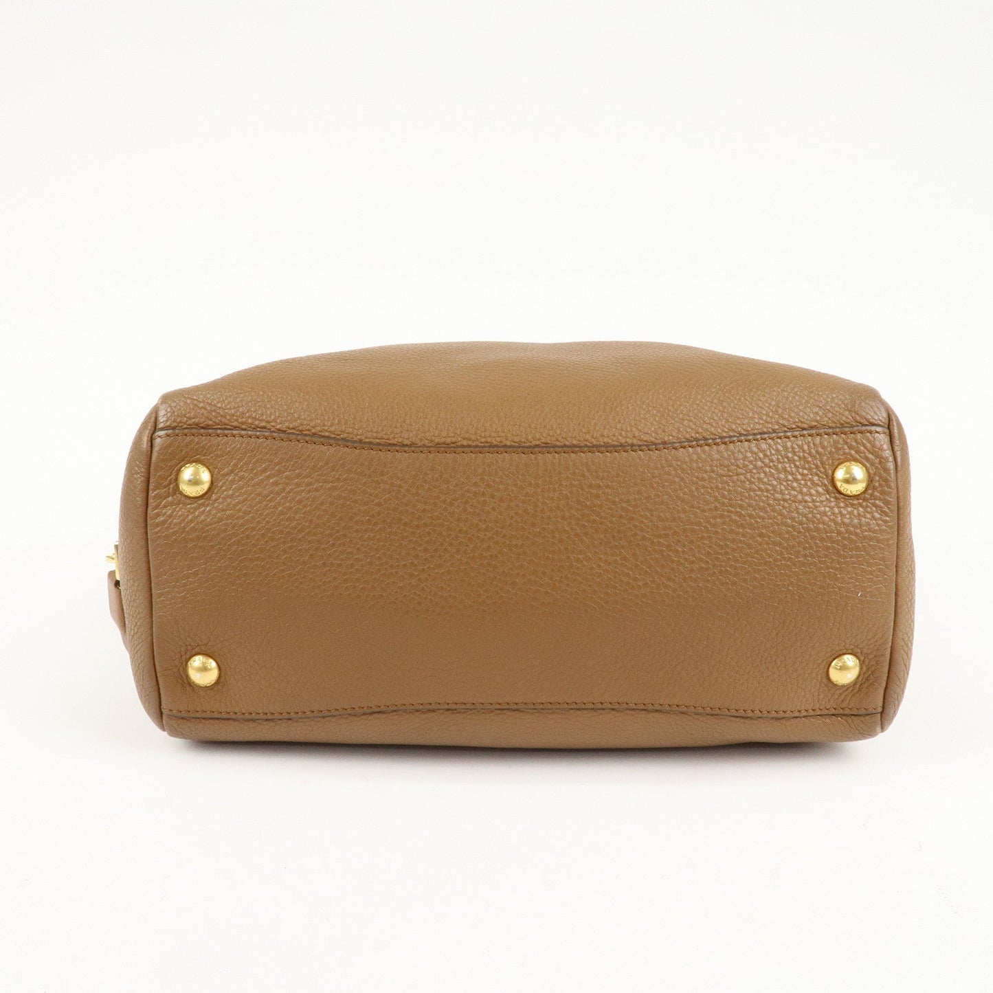 PRADA Leather 2Way Bag Hand Bag Shoulder Bag Brown 1BB091  d