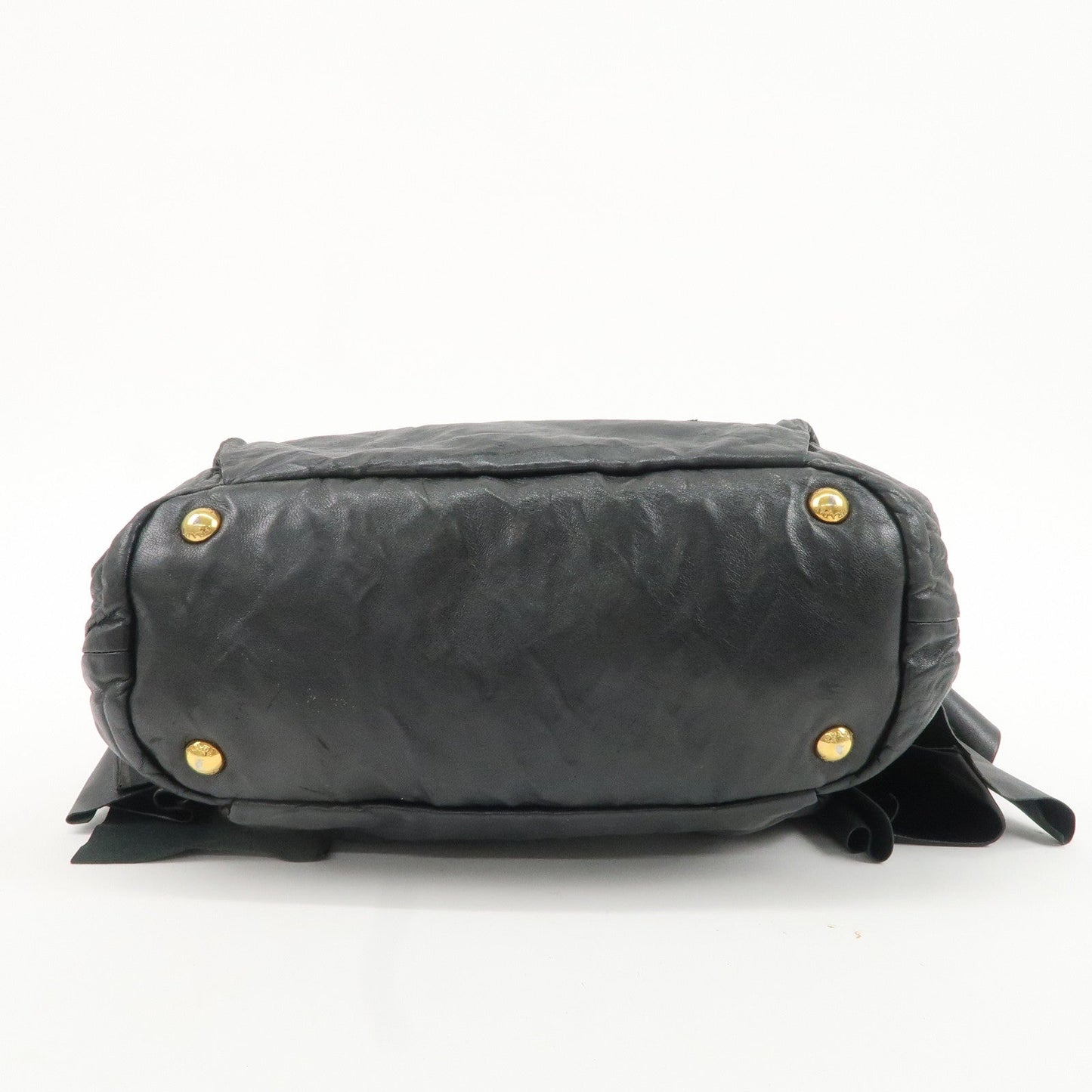 PRADA Leather Ribbon 2Way Bag Hand Bag Shoulder Bag BN1760  d
