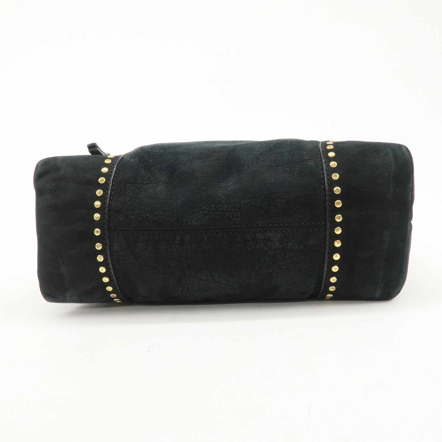 FENDI Suede Studs Mini Boston Bag Black 8BL076  d