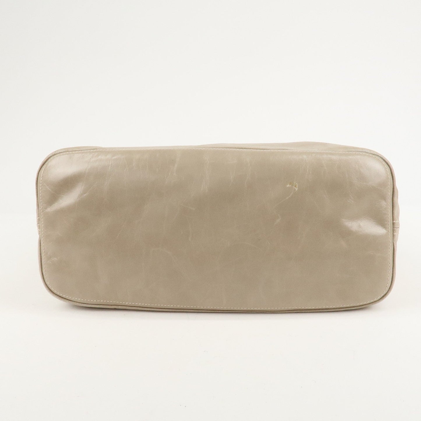 PRADA Leatehr Shoulder Bag Hand Bag Beige  d
