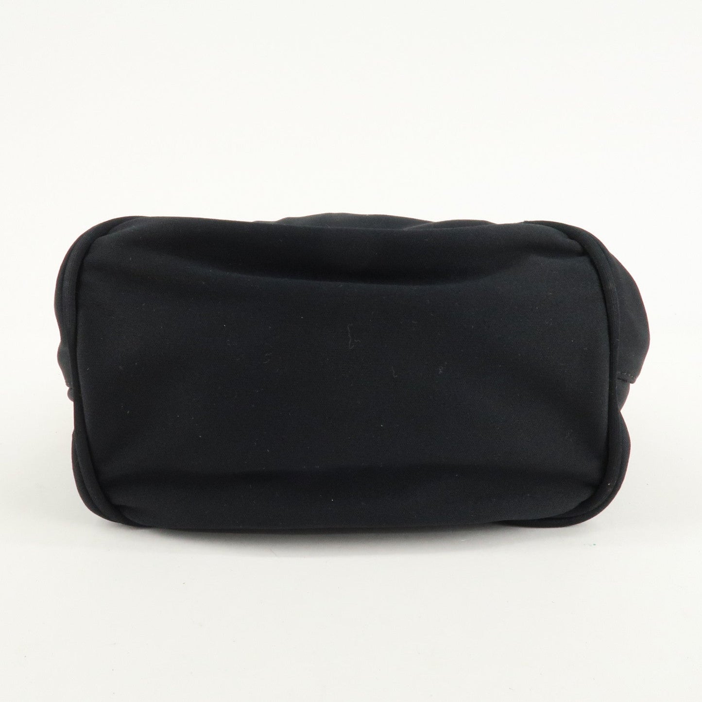 FENDI Cotton Leather Shoulder Bag Black 26686  d
