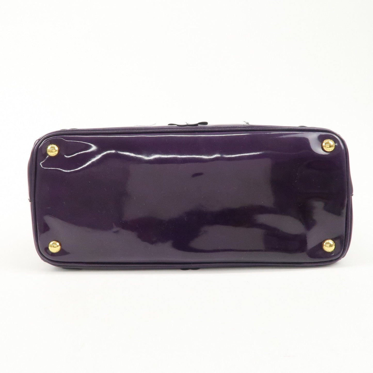 PRADA Patent Leather 2Way Shoulder Bag Flower Motif B2274F  d