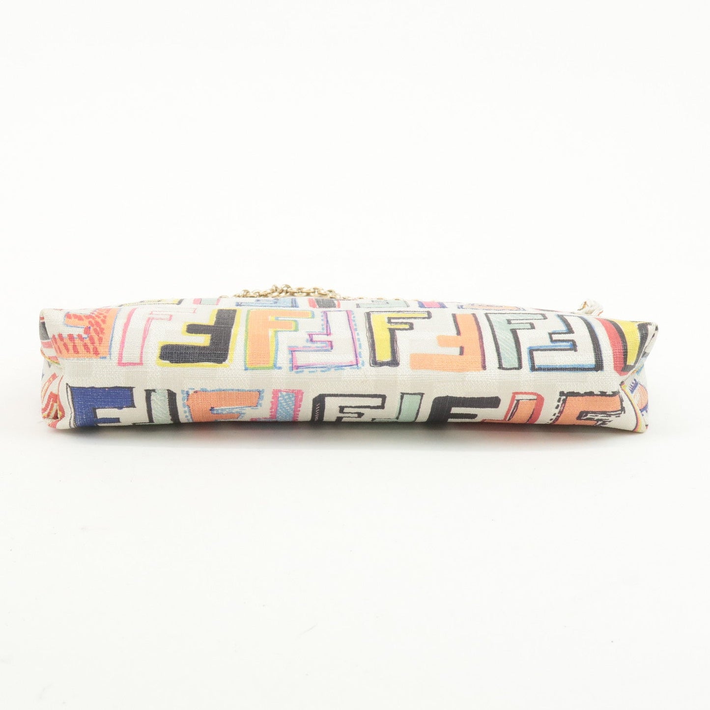 FENDI Zucca Print PVC Chain Accessory Pouch Multicolor 8BR592  d