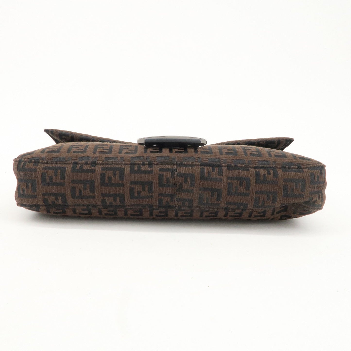 FENDI Mamma Baguette Zucchino Leather Shoulder Bag Brown 8BR000  d