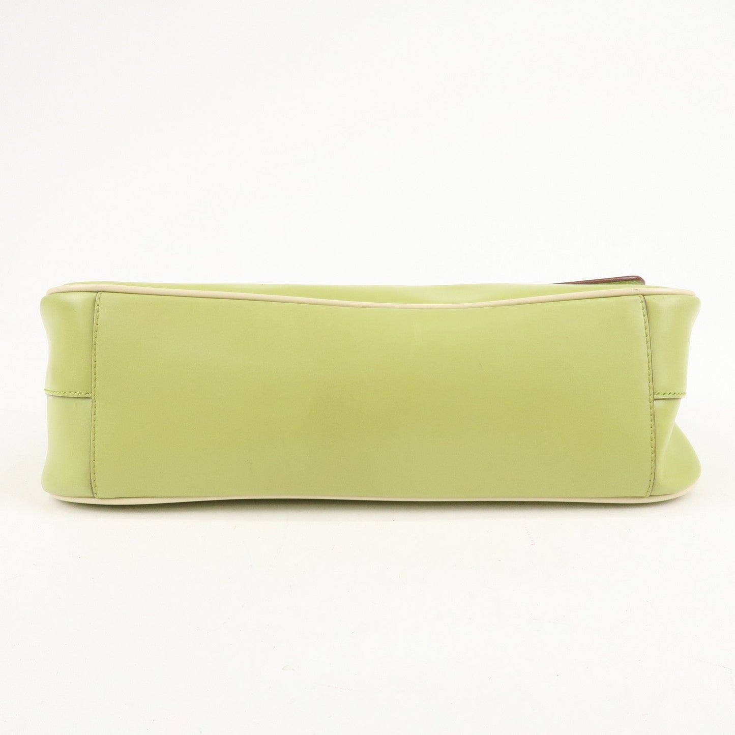PRADA Leather Shoulder Bag Hand Bag Light Green B10689  d