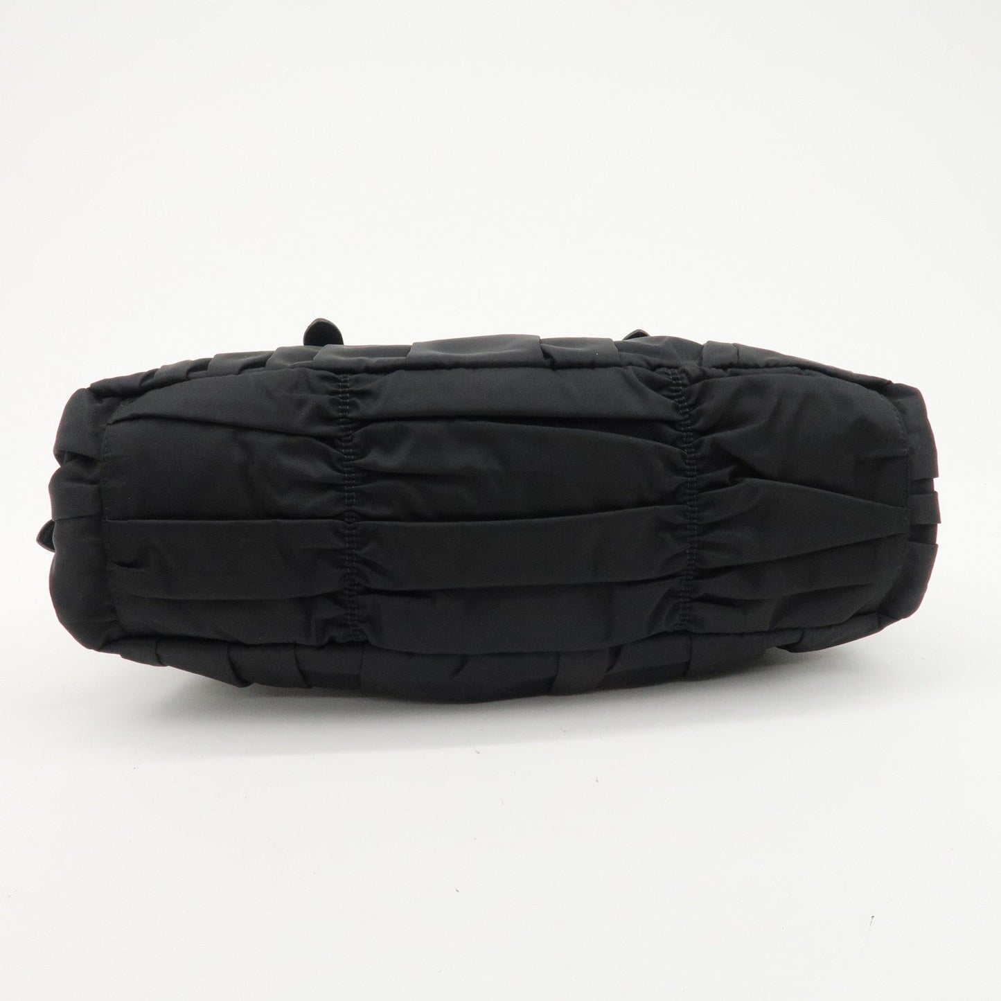 PRADA Logo Nylon Leather 2Way Bag Hand Bag Black NERO BN1407  d