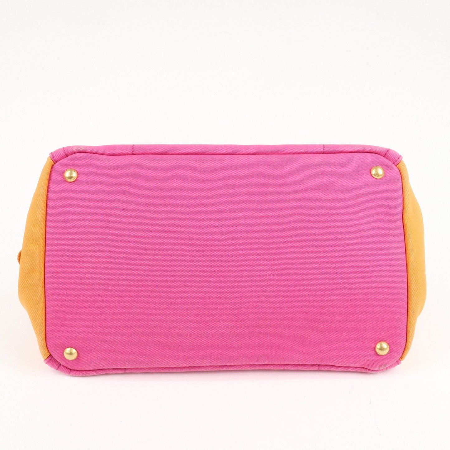 PRADA Canapa Canvas Tote Bag Limited Edition Pink Orange B1877I  d