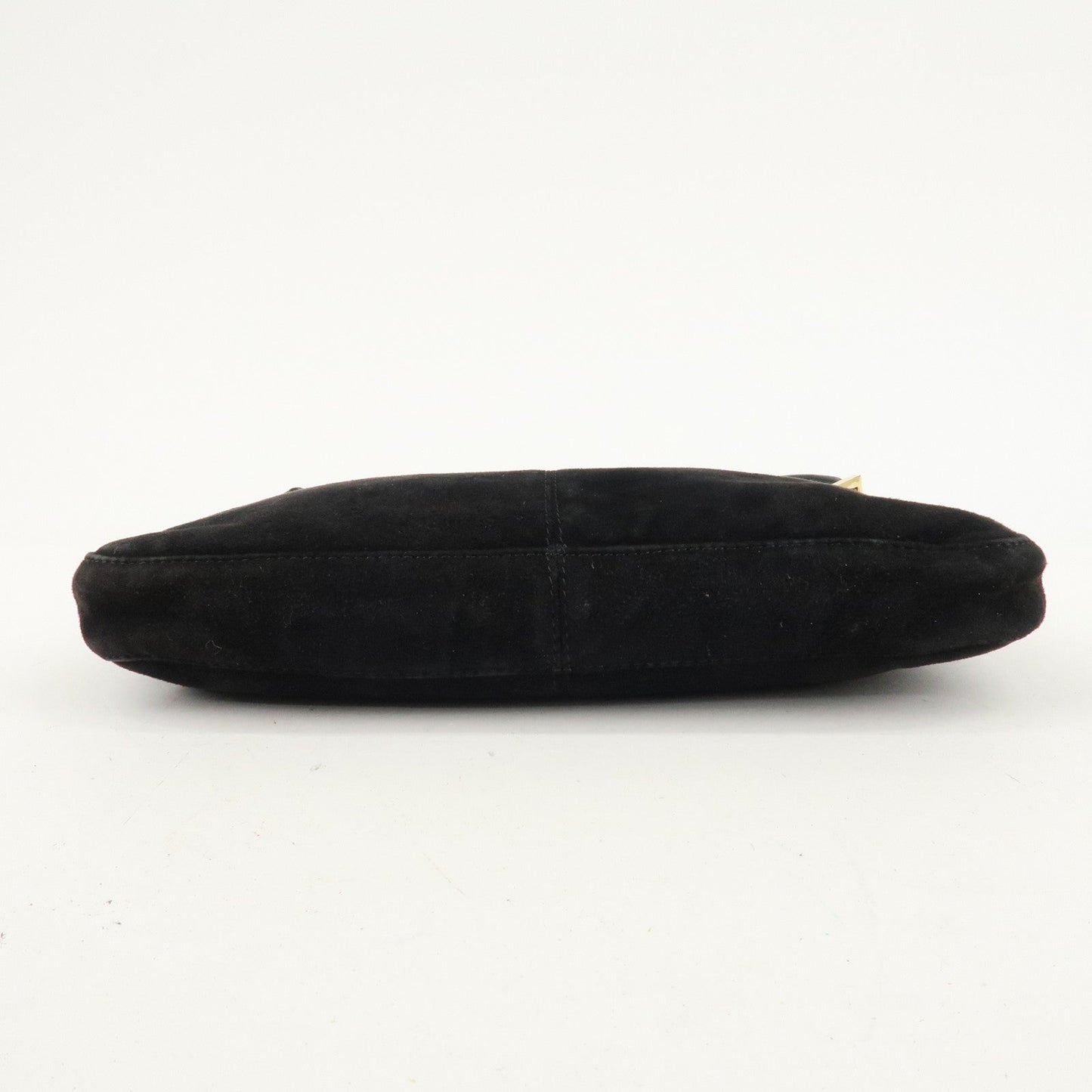 FENDI Suede Leather Shoulder Bag Black 26569  d
